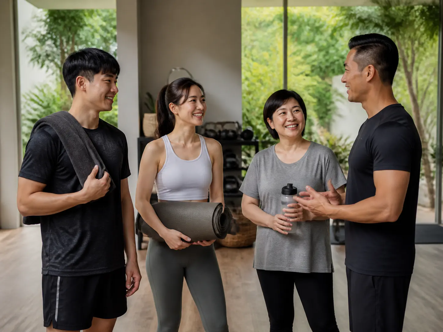Malaysian adults at different life stages preparing to train