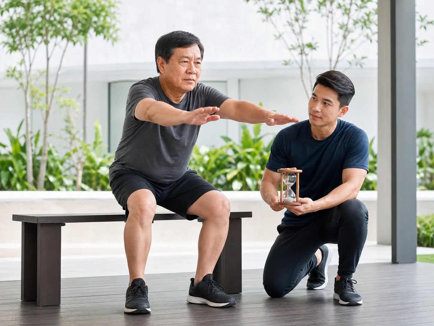 A timed sit-to-stand fitness self-check