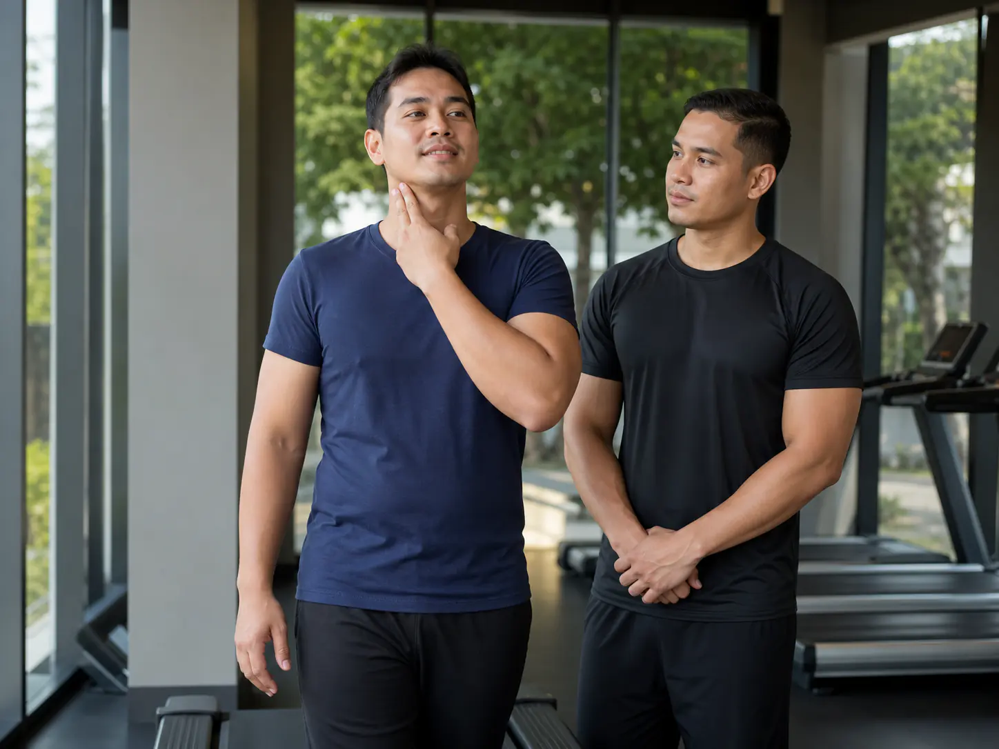 Memeriksa kadar jantung semasa berjalan santai di treadmill